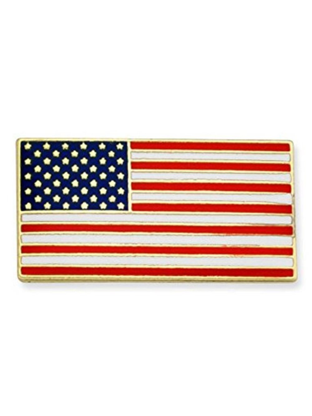 PinMart Small Rectangle American Flag Lapel Pin - For Suits & Uniforms